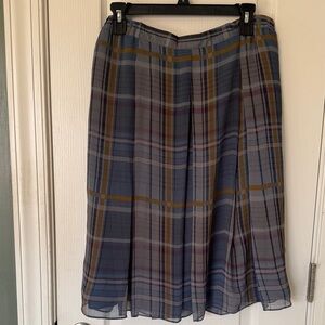 🌸Ladies Jaclyn Smith Skirt with Plaid in Blue, Gray, and Mustard